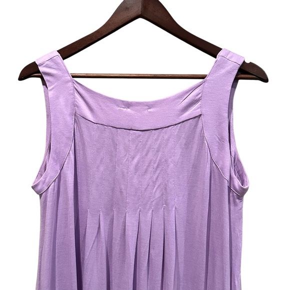 Anthropologie (Meadow Rue) Pleated Lilac Purple V-Neck Tunic Tank (S) NWT $68.00 - Picture 8 of 13